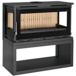 Fm calefaccion - fm po�le � bois panoramique 3 faces m - 173 lk 12, 5kw turbo ventil�