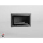 Fm insert de chemine it - 100 fk 13, 3kw foyer en fonte et verre srigraphie