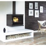 Fm calefaccion - pole  bois ventil - firematic columbia suspendu 12. 5 kw foyer en fonte