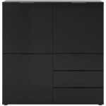 Calicosy - commode avec 3 portes et 3 tiroirs noir fmd Calicosy - commode avec 3 portes et 3 tiroirs noir fmd