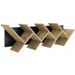 Fmd - tag�re � livres g�om�trique suspendue ch�ne et noir