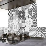 Fond de hotte adh�sif - ciment style - gris - aluminium - 60x70 cm