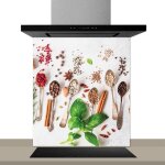 Hxadeco - fond de hotte décorative, epices d'orient multicolore 60x70 fond de hotte Hxadeco - fond de hotte décorative, epices d'orient multicolore 60x70 fond de hotte