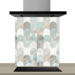 Hxadeco - fond de hotte d�corative, vague multicolore 60x70 fond de hotte