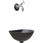 Fonderia bongiovanni - fontaine murale 600 en fonte grise avec robinet en laiton 303c pour jardin � la ...