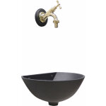 Fonderia bongiovanni - fontaine murale 600 en fonte grise avec robinet en laiton 303l pour jardin potager ... Fonderia bongiovanni - fontaine murale 600 en fonte grise avec robinet en laiton 303l pour jardin potager ...