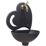 Fonderia bongiovanni - fontaine murale d'ext�rieur de jardin afrodite avec robinet en laiton poli