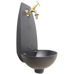 Fonderia bongiovanni - fontaine murale tebe couleur fonte pour maison et jardin avec robinet, finition ... Fonderia bongiovanni - fontaine murale tebe couleur fonte pour maison et jardin avec robinet, finition ...