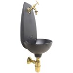 Fonderia bongiovanni - fontaine murale tebe couleur fonte pour maison et jardin avec robinet et siphon ... Fonderia bongiovanni - fontaine murale tebe couleur fonte pour maison et jardin avec robinet et siphon ...
