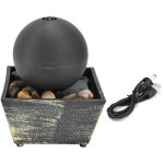Fontaine de bureau en pierre avec lumi�re led, fontaine � boule pour d�coration int�rieur maison et bureau, ...