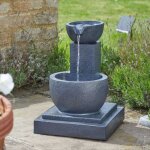 Fontaine chutes fengshui solaire et sur batterie