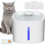 Fontaine � eau pour chat chien 3l, distributeur eau pour chat silencieux avec led fen�tre de niveau d'eau, ...