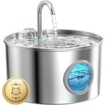 Fontaine a eau chat inox: 2, 2l fontaine � eau pour chat - distributeur chien automatique - silencieux ...