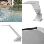 Fontaine d'tang acier inoxydable 64 x 30 x 52 cm argent - fontaine - fontaines - home & living - argent ...