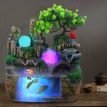 Fontaine d'intérieur avec éclairage led fontaine de table cascade avec brouillard, fontaine de bureau ... Fontaine d'intérieur avec éclairage led fontaine de table cascade avec brouillard, fontaine de bureau ...