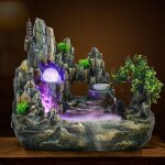 Fontaine d'intérieur feng shui - avec boule de cristal led et atomiseur - fontaine de table avec jardin ... Fontaine d'intérieur feng shui - avec boule de cristal led et atomiseur - fontaine de table avec jardin ...