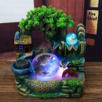 Fontaine d'intérieur avec plantes, humidificateur de table cascade avec éclairage led, pour intérieur ... Fontaine d'intérieur avec plantes, humidificateur de table cascade avec éclairage led, pour intérieur ...