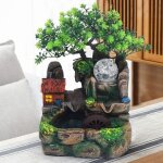 Fontaine d'intrieur avec plantes, fontaine de table, humidificateur cascade avec clairage led, pour ...