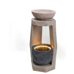 Fontaine de jardin 81 cm avec �clairage led, cascade � rideau d'eau effet pierre, pompe � eau, pour jardin, ...
