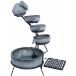 Fontaine de jardin alimentée Énergie solaire ornement de jardin extérieur décor patio résine gris sphère ... Fontaine de jardin alimentée Énergie solaire ornement de jardin extérieur décor patio résine gris sphère ...