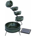 Fontaine de jardin alimente nergie solaire ornement de jardin extrieur dcor patio rsine vert sphre ...