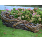 Ubbink - fontaine de jardin allong�e avisio souche d'arbre avec chute d'eau et �clairage led