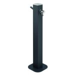 Jardinex ? fontaine de jardin en aluminium gris anthracite ? robinet 1 / 4 de tour ? raccord tuyau d'arrosage ...