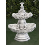 Anaparra - fontaine murale classique en pierre reconstituée deux hauteurs poisson 70x60x102cm. Anaparra - fontaine murale classique en pierre reconstituée deux hauteurs poisson 70x60x102cm.