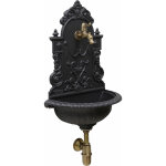 Fonderia bongiovanni - fontaine murale granada en fonte grise pour jardin potager avec robinet et siphon ... Fonderia bongiovanni - fontaine murale granada en fonte grise pour jardin potager avec robinet et siphon ...
