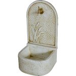 Fontaine murale de jardin en pierre reconstituée espiga 36x36x72cm. Fontaine murale de jardin en pierre reconstituée espiga 36x36x72cm.