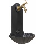 Fonderia bongiovanni - fontaine murale maiorca couleur fonte + robinet en laiton bruni maison jardin Fonderia bongiovanni - fontaine murale maiorca couleur fonte + robinet en laiton bruni maison jardin