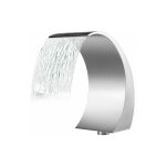 Me - fontaine de la piscine, tang 30 x 60 cm la d'eau pour piscine gris en acier inox, conception courbe ...