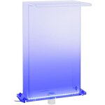 Fontaine de piscine avec led rvb acrylique 51 cm