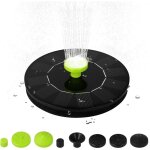 Fontaine solaire ext�rieur 6v 1w pompe bassin solaire avec 5 buses fontaine ext�rieure debout libre pompe ...