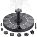 Fontaine solaire ext�rieur flottante pompe bassin solaire avec 6 buses pour bain d'oiseaux aquarium jardin ...