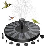Fontaine solaire ext�rieur flottante pompe bassin solaire avec 6 buses pour bain d'oiseau, �tang, piscine, ...