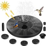Fontaine solaire exterieure de jardin, pompe avec 7 buses abreuvoir oiseaux exterieur, bains d'oiseaux, ...