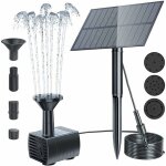 Fontaine solaire de pompe 5v 1. 5w - pompe � eau flottante avec 4 buses pour bassin / piscine / d�coration ...