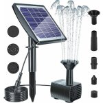 Fontaine solaire de pompe 6v 2w - pompe � eau flottante avec 6 buses pour bassin / piscine / d�coration ...