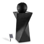 Blumfeldt - fontaine solaire sur socle de basalte avec boule d�co (200 l / h, lumi�re led, batterie)