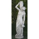 Anaparra - fontaine statue classique en pierre reconstitue idra 30x140cm.