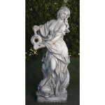Anaparra - fontaine statue classique en pierre reconstitue nymphe 44x40x140cm.