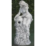 Anaparra - fontaine statue classique en pierre reconstitue saraya 43x31x96cm.