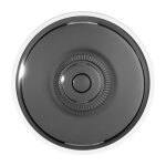 Dimbler - bouton poussoir carillon porcelaine noire coque nickel satin� r�f. 60310793 fontini