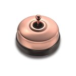 Fontini - va et vient porcelaine noire carcasse et manette cuivre brillant dimbler