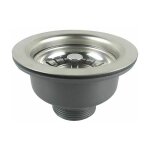 Qrity bonde d'vier sans trop plein panier inox  110 mm 1', acier inoxydable + abs - forehill