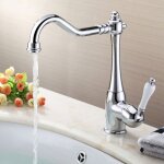 Forehill - robinet de cuisine elgant mitigeur vier bec haut rotation  360 robinet vier de cuisine ...