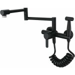 Robinet mural cuisine avec douchette, matriau en acier inoxydable 304, mode double sortie, robinet evier ...