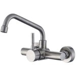 Forehill - robinet mural pour evier cuisine, mitigeur cuisine en acier inoxydable 304, robinet cuisine ...