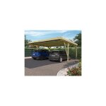 Cerland - carport double design 604x512x274 cm en pin traité aucoclave marron Cerland - carport double design 604x512x274 cm en pin traité aucoclave marron